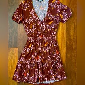 Madewell Crepe Butterfly Print Dress